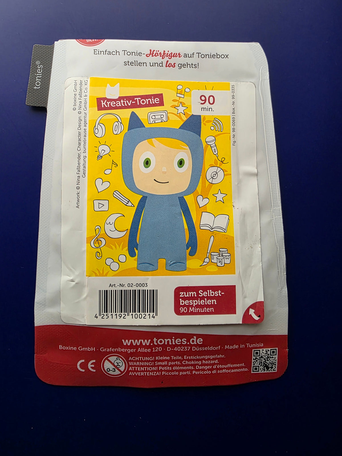 Booklet Kreativ-Tonie blau